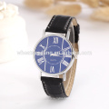 alibaba top selling fashion cheap price quartz blue glass watch leather strap